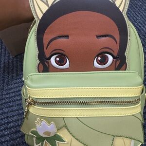 Loungefly Green and Yellow Princess Backpack